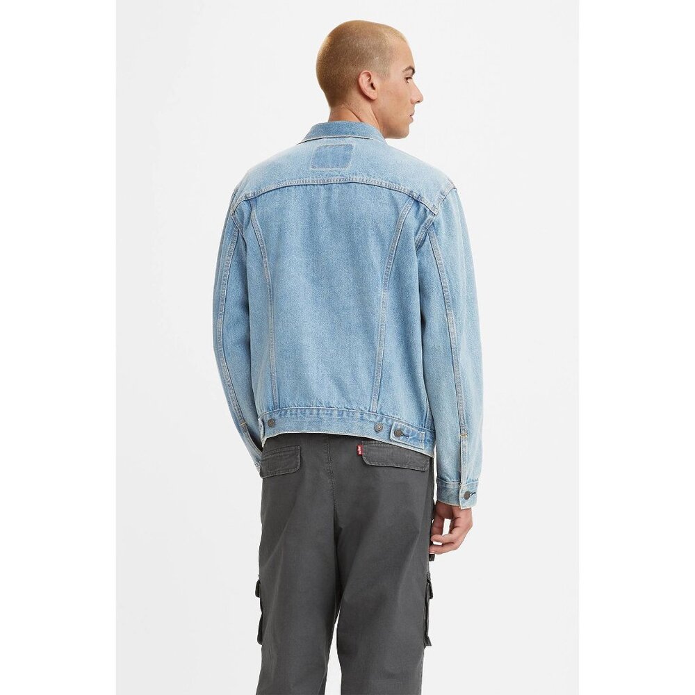 LEVI'S Men's Trucker Jacket Size S In Light Stonewash - Light Wash - Picture 2 of 9